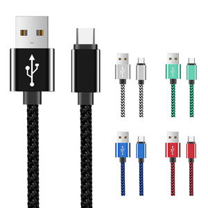 New Arrival 2A Durable Braided Cable 1m 2m 3m Fast <b>Charging</b> Cable Micro USB Android Type <b>C</b> Data Cable for iPhone Android - Product Image 3