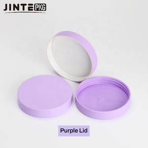 Ustomized-Tapas acrílicas para coche, 1oz 2oz 4oz 5oz 6oz 8oz PETG jar with purple lids - Product Image 5