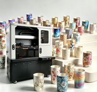 Printer UV Silinder Kecepatan Tinggi 24 Jam Kerja Terus Menerus Hemat Tinta untuk Cangkir Botol Vas
