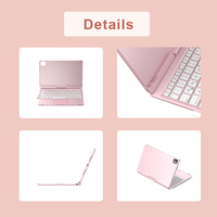 Étui de clavier rotatif à 360 degrés en cuir véritable avec support détachable pour iPad Pro 12.9, housse universelle pour tablette avec pavé tactile