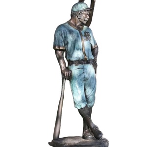 Sculpture en bronze de la légendaire star du baseball <span class=keywords><strong>Jackie</strong></span> <span class=keywords><strong>Robinson</strong></span>, statue en métal - Product Image 2