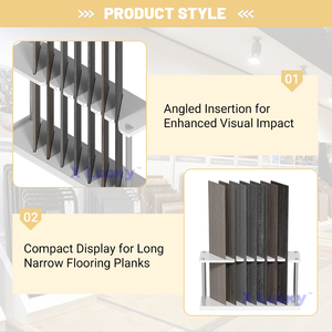 Cửa Hàng Bán Lẻ Đơn Giản Rắn Sàn Gỗ Hiển Thị Giá Đa Chức Năng Thực Tế Gỗ Cứng Mẫu Giá Dọc Rãnh - Product Image 2