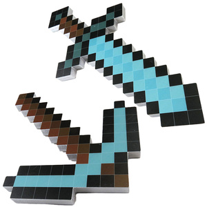 MC Cave Game Gaming Merchandise Armas Regalos para niños Pixel Weapons Diamond Sword Diamond Pickaxe Decoración coleccionable Juguetes de madera - Product Image 3