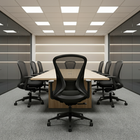Chaise de bureau moderne en maille à dossier haut, inclinable, pivotante, large, pour conférence, en tissu – Grande Vente Chine