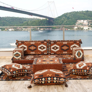 Brun traditionnel arabe Majlis sectionnel canapé ensemble haute qualité <span class=keywords><strong>marocain</strong></span> coussin dos Durable modulaire <span class=keywords><strong>salon</strong></span> meubles - Product Image 2