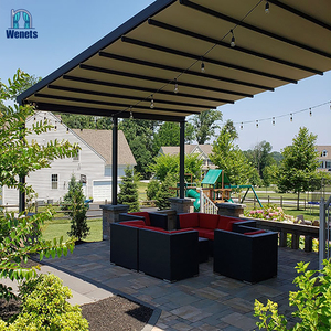 Pergola à toit rétractable télécommandée en promotion – Système d'auvent pliant pour terrasse avec couvertures de toit rétractables - Product Image 5
