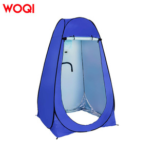Tente de douche et toilettes de camping Woqi Pop Up Privacy, 120x120x190cm, simple couche, imperméable, bleue, personnalisable - Product Image 4