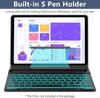 Étui Clavier Détachable pour Tablette Samsung Galaxy Tab A9 Plus 5G 11 Pouces 2023 avec Support