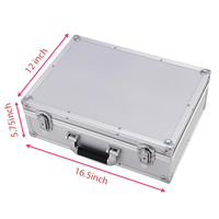 Usine argent boîte en aluminium avec mousse bricolage haute qualité en alliage d'aluminium mallette à outils équipement Portable fichier valise sécurité extérieure