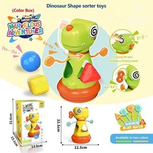 Nouveau modèle de dinosaure éducatif pour enfants, jeu de correspondance en plastique Cécile, jouet d'éveil cognitif pour la petite enfance - Product Image 5