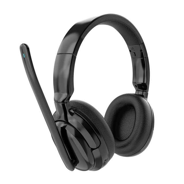 Bluetooth V5.4 Truck Driver Headset Mono Noise Cancelling Boom Mic Multi Point Pair Wireless Headset for Trucker Driving Work