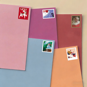 2023 Globes à neige <span class=keywords><strong>de</strong></span> <span class=keywords><strong>Noël</strong></span> Us Forever, autocollants <span class=keywords><strong>de</strong></span> feuilles <span class=keywords><strong>de</strong></span> timbres-poste vintage américains pour l'envoi postal, stock local - Product Image 1