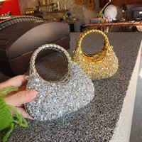 Nuevo Bolso de Mano de Acrílico con Diamantes para Niñas, Mini Bolso de Lujo con Pedrería para Guardar Objetos
