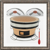 Barbecue portable japonais Hibachi Yakitori Mini gril rond de table en acier au carbone