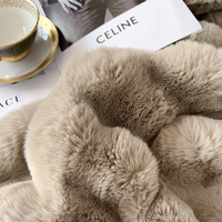 Luxuriöse Winter-Flanelldecke mit Kunstfell-Optik Bettwäsche-Set Heimtextilien