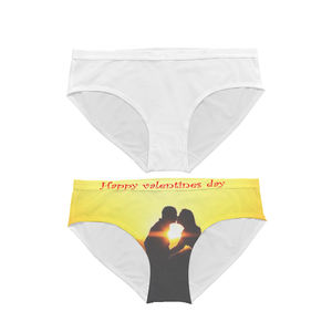 Calzoncillos bóxer de poliéster transpirable de secado rápido <span class=keywords><strong>para</strong></span> hombre, blancos, lisos, con cintura negra estampada <span class=keywords><strong>para</strong></span> el Día de <span class=keywords><strong>San</strong></span> Valentín - Product Image 2