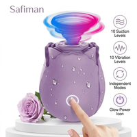 OEM Fabrik Großhandel Rosenförmiger Vibrator Weiblicher Nippel-Klitoris-Saugstimulator Silikon Paar-Sexspielzeug für Frauen