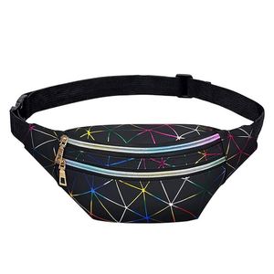 Men Women Waist <b>Bag</b> Holographic Fanny Pack With PU Leather Shiny Belt <b>Bags</b> for Travel <b>Party</b> Sports Running Hiking - Product Image 1