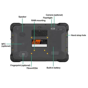 VT-10 Pro Kendaraan 3Rtablet Komputer Terpasang Android Tablet PC Terintegrasi dengan WiFi, BT, 4G LTE, GPS Dll Fungsi