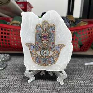 Toptan doğal selenit kuvars şifa kristal taşlar ham taş levha Fatima el selenite çakra ile Fengshui için - Product Image 5