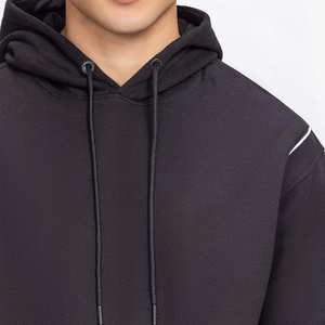<b>Low</b> MOQ Customized Color Winter Casual Solid Hooded Elastic Waist Side Pockets High Quality Men Fleece Tracksuit New Arrivals - Product Image 4