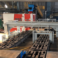Kleine Gießerei-Produktionslinie Gießerei-Ausrüstung für Sandguss-Eisenprodukte Grünsand-Gießverfahren Formmaschine