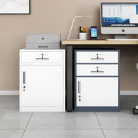 Nouvelle petite armoire de classement en acier avec tiroirs verrouillables et une porte, mobilier de bureau contemporain durable pour la maison, la salle de sport et l'école