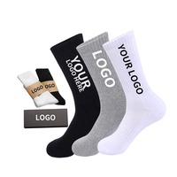 Chaussettes personnalisées OEM de haute qualité, luxe, pour femmes et hommes, en coton, pour la course à pied, le basketball, le sport, la gym, avec logo personnalisé, chaussettes mi-mollet.