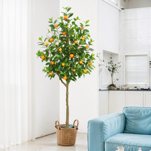 Planta de Mandarina de árbol naranja artificial de 6 pies en maceta, planta de suelo de simulación grande, árbol, decoración interior para el hogar, sala de estar, Oficina - Product Image 4