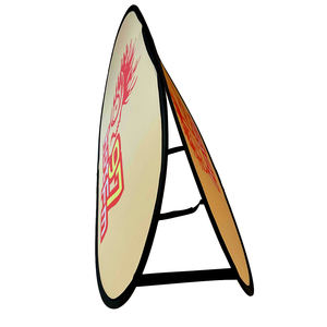Bannière <span class=keywords><strong>Pop</strong></span> Up A Frame personnalisée Support ovale horizontal pliable en tissu pour événement de golf - Product Image 5