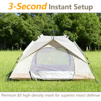 Tente Pop-Up Oxford Pro 1-2 Personnes, Abri Léger Quatre Saisons pour Randonnée, Ouverture Automatique, Une Chambre, Imperméable 2000-3000mm