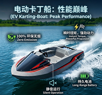 Bateau électrique de qualité commerciale pour karting |   Bateau de course aquatique durable F pour les attractions touristiques