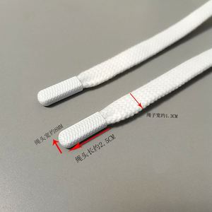 Cordón plano para sudadera con punta de aleación metálica, diseño escama de pez, para ropa - Product Image 3