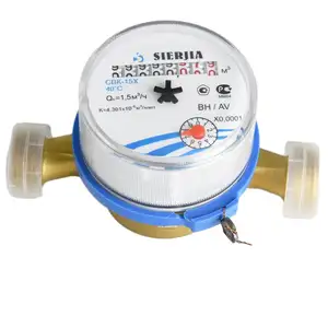 OEM Indoor Brass Single Jet Water Meter Plastic Prepaid Horizontal Installation DN15 Model LXSG Model Home Use Mid Certified