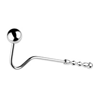 Masseur manuel écologique 100 % étanche en acier inoxydable en forme de boule, baguette de massage G-spot, plug anal, bâton de masturbation, jouet sexuel