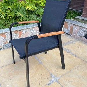 Bộ bàn ăn ngoài trời hiện đại Dwoo bằng nhôm, gồm 6 ghế, đa năng, chịu được mọi thời tiết, 7 món - Product Image 6