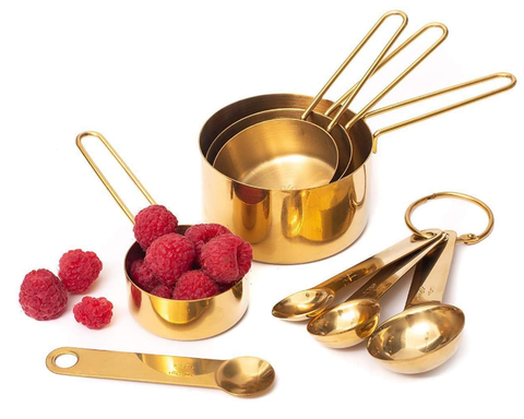 Modern Stainless Steel Measuring Cups and Spoons Set Kitchenware Utensils Cookware Sets