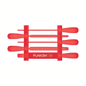 Ensemble d'éponges de maquillage, 5 pièces, outils d'application cosmétiques professionnels rouges - Product Image 2