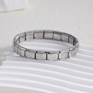 Bracelet modulaire floral en alliage, chaîne unisexe, cadeau de bijoux, style classique, origine Yiwu - Product Image 2