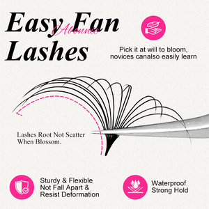 Abonnie Marque Privée Extensions de <span class=keywords><strong>Cils</strong></span> en Soie Velours Easy Fan, Fournitures en Gros pour <span class=keywords><strong>Cils</strong></span>, Plateaux de <span class=keywords><strong>Cils</strong></span> en Cachemire Effet Éclatant <span class=keywords><strong>Mega</strong></span> <span class=keywords><strong>Volume</strong></span> - Product Image 5