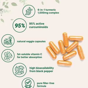 Suplemento de Cúrcuma al por Mayor, 120 Cápsulas, Súper Efecto, 1000 mg, Alta Absorción, Seguro para Adultos, pero No Apto para Mujeres Embarazadas - Product Image 3