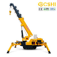 Grue araignée de 1,5 tonne à vendre, certifiée CE, mini-grue sur chenilles hydraulique avec télécommande