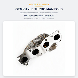 Collecteur d'échappement turbo isolé 4-into-1 soudé TIG à longueur égale pour Peugeot <span class=keywords><strong>308</strong></span> GT <span class=keywords><strong>GTI</strong></span> 1.6T EP6 THP SUS304 2013-2020 - Product Image 2