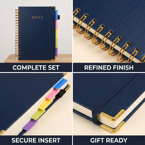 Carnet à spirale personnalisé en cuir PU avec sangle, pages épaisses, idéal pour les cadeaux d'entreprise, les conférences et les achats de bureau - Product Image 4