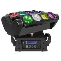 AOPU 8 Yeux RGBW 4-en-1 LED Projecteur Mobile Spider pour Scène, Disco, DJ, Éclairage DMX