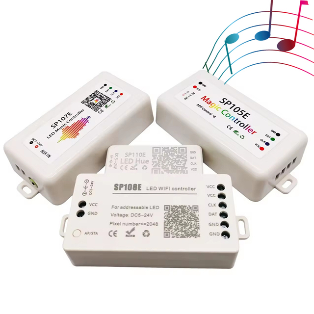 SP107E Addressable Led Strip Music Controller for Pixel Led WS2812B WS2811 SK6812 UCS1903