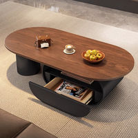 Table basse en pierre de style moderne français du milieu du siècle, table à thé décorative rétro de luxe pour petit salon, mobilier de maison
