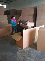 Mendukung Desain Kustom Kertas Kraft Bantalan Pendingin Udara Sarang Lebah Evaporasi/Bantalan Pendingin untuk Mesin Pendingin Udara