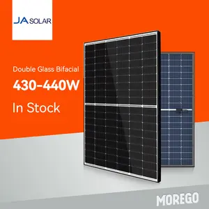 JA太阳能深蓝4.0 LB系列N型双面太阳能电池板450W 440W 445W 435W 430W双玻璃太阳能电池板JAM54D40 LB