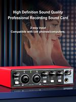 Équipement d'enregistrement informatique professionnel, équipement de chant en direct, carte son externe USB pour guitare, studio audio